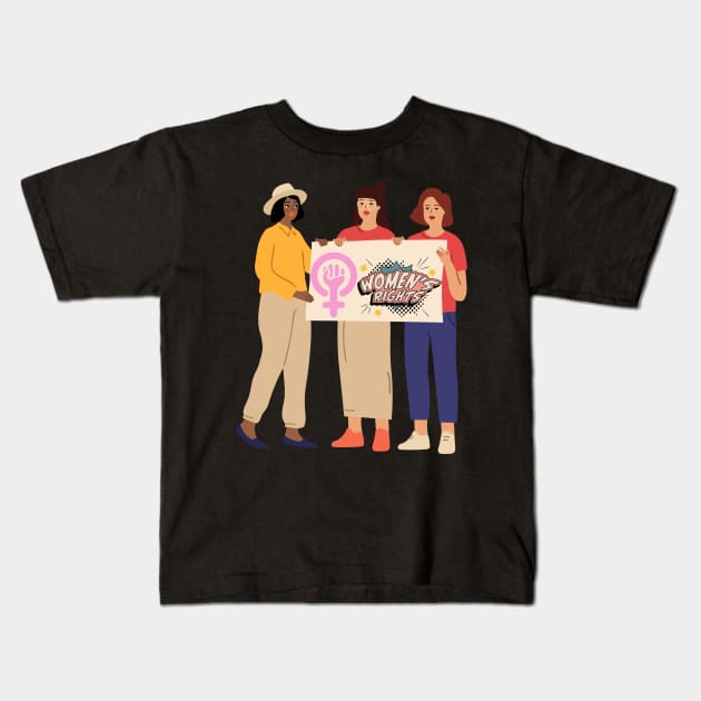 Women`s Right Kids T-Shirt by Casual Wear Co.